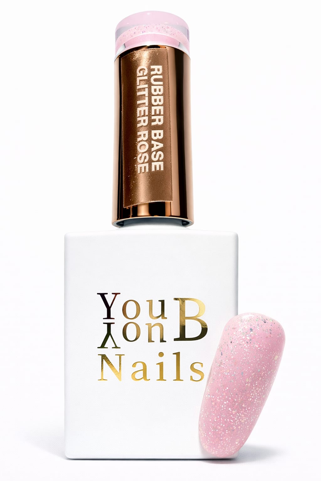 Rubber Base Glitter Rose 15ml